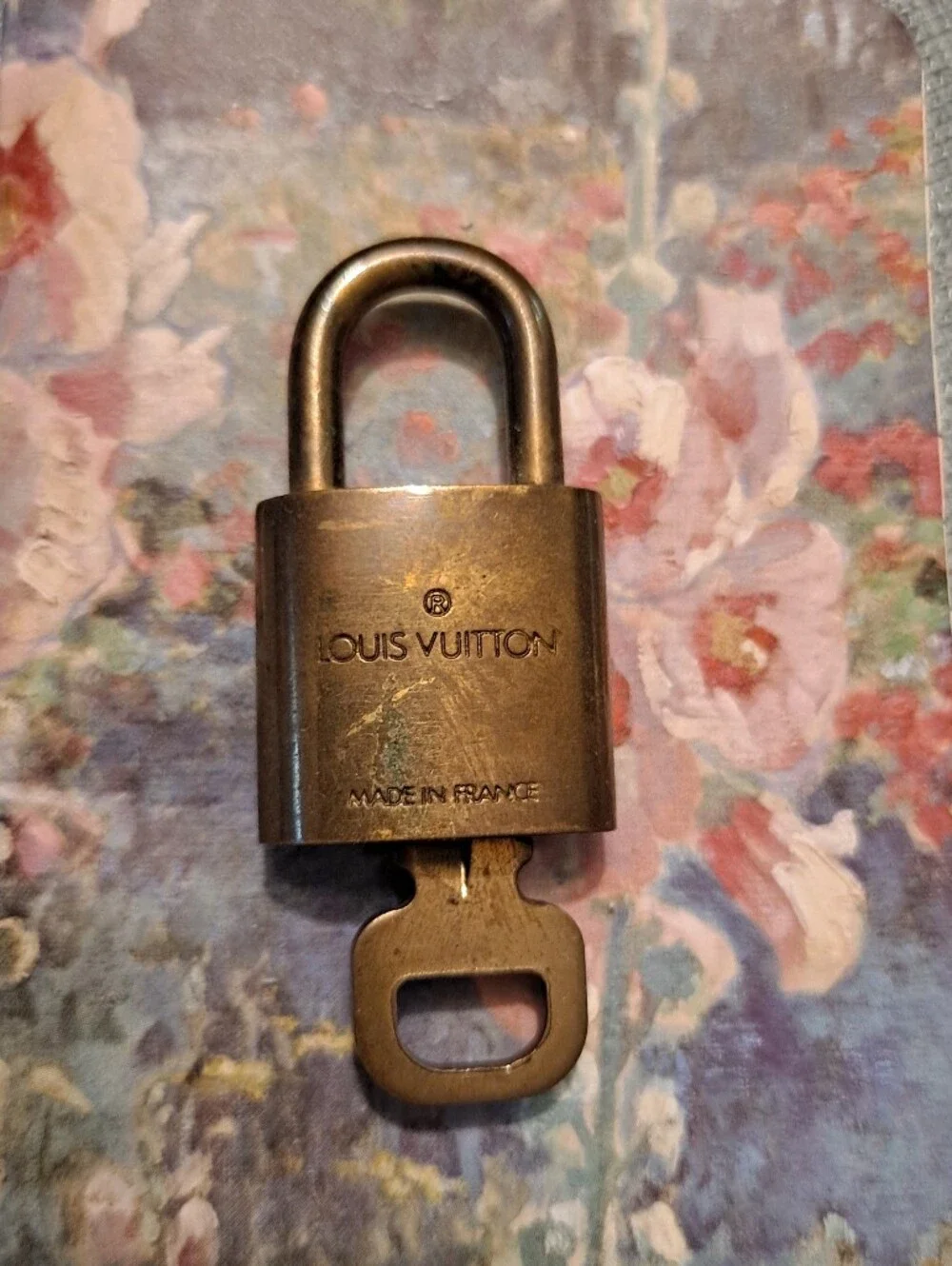 Louis Vuitton Brass Gold-Tone Lock With Key